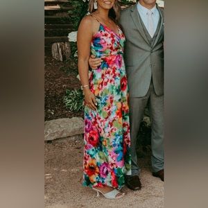 Nicole Miller Watercolor Maxi Dress